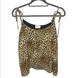 Boutique Cheetah Print Tie Top